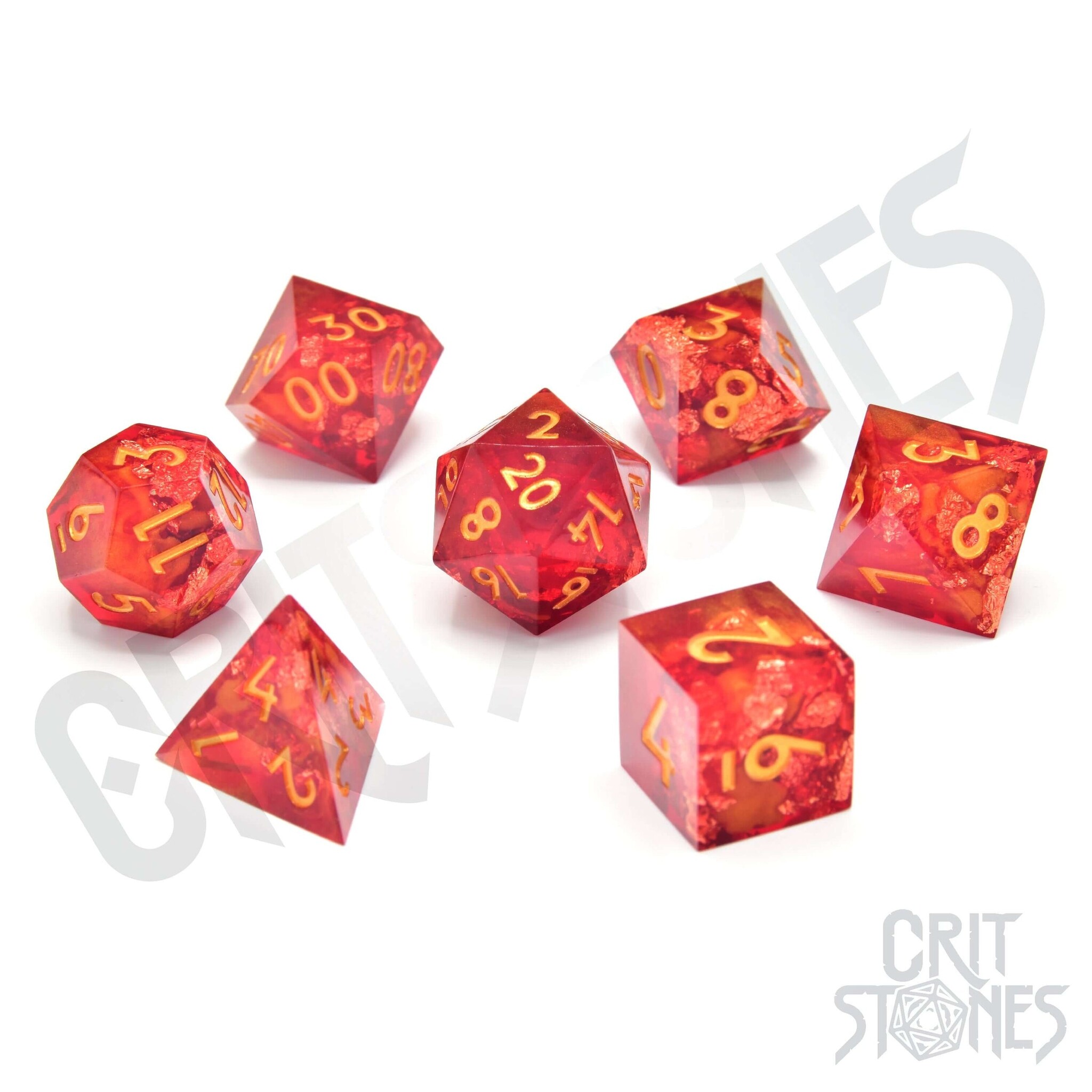 Glassstaff Dragonheart Sharp Edge Resin - RPG Dice Set