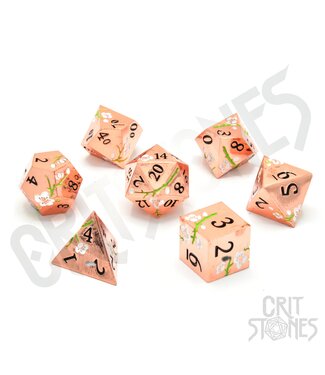 Glassstaff Pink Blossom Metal - RPG Dice Set