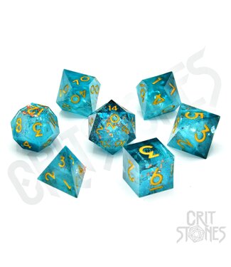 Glassstaff Wave After Wave Sharp Edge Resin - RPG Dice Set