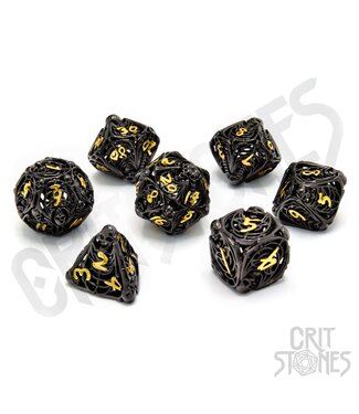 Glassstaff Soulreaper Gold Hollow Metal - RPG Dice Set