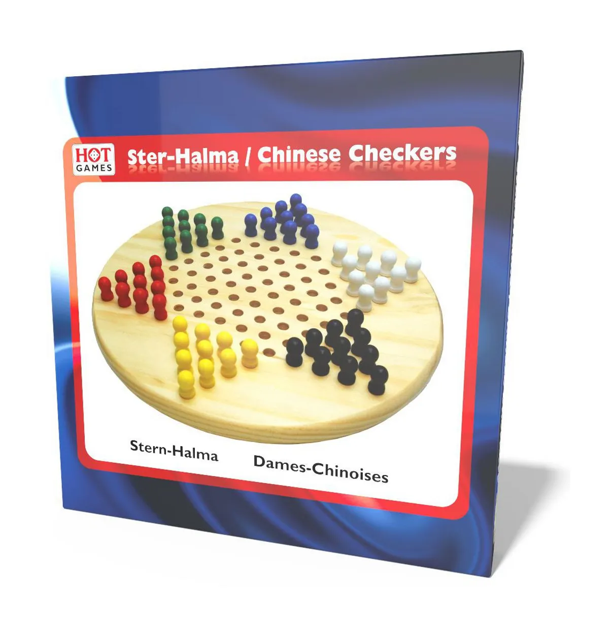 HOT Games Halma-Ster - Chinees Dammen (Hout, 28CM)