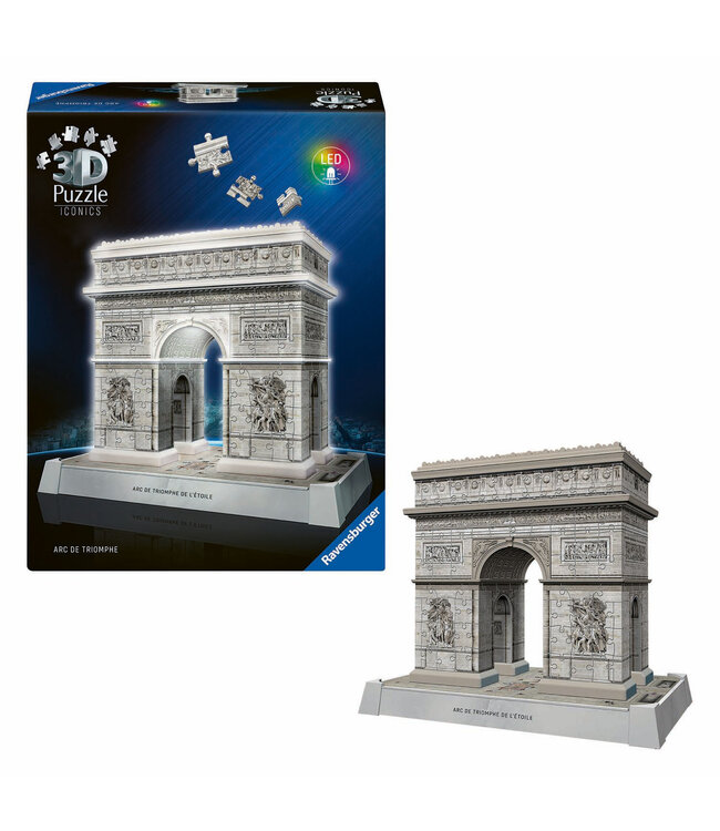 3D Puzzle Iconics: Arc de Triomphe (LED) (255 Stukjes) - Puzzel