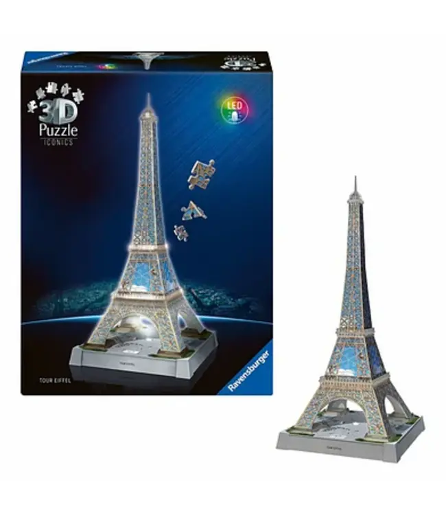 3D Puzzle Iconics: Eiffelturm (LED) (243 Teile) - Puzzle