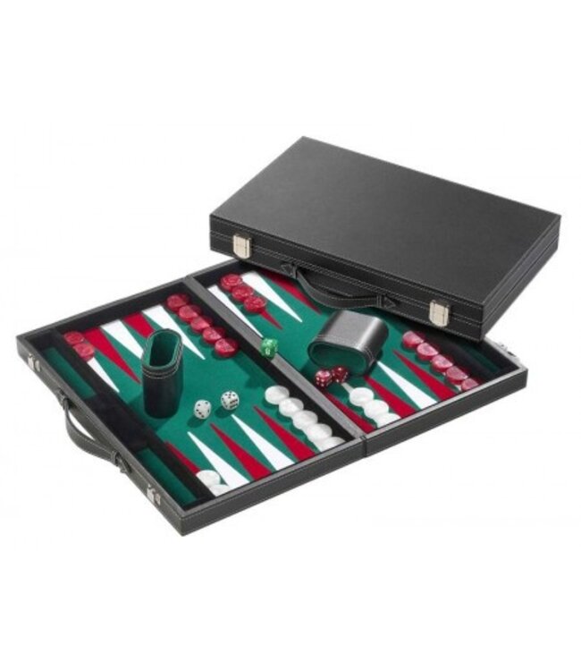 Philos - Backgammon Koffer Groen - Medium