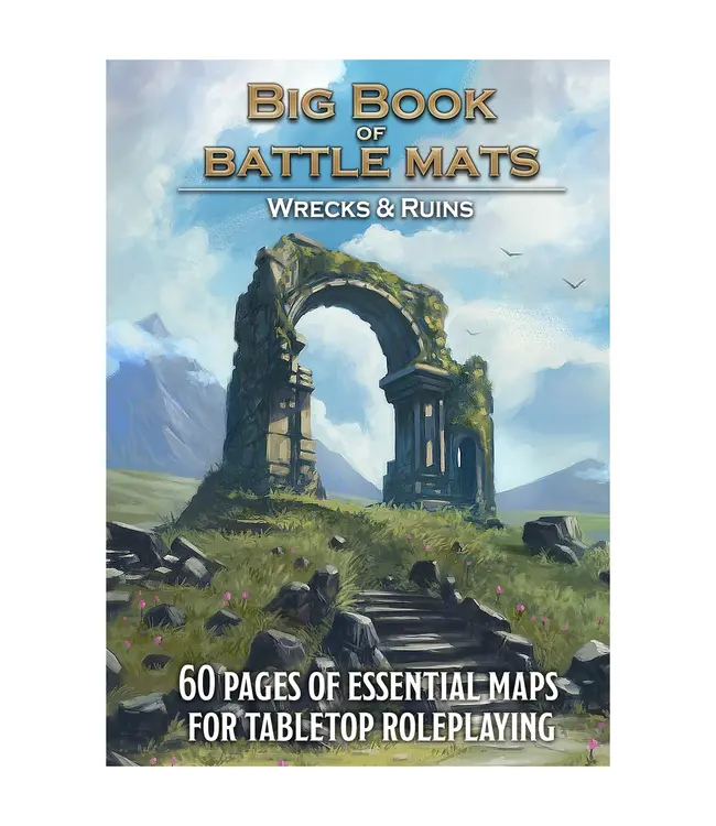 Loke BattleMats: Big Book of Battle Mats Wrecks & Ruins (8"x12")