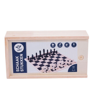 Engelhart Chess Pieces in Wooden Box – 77 mm King Height