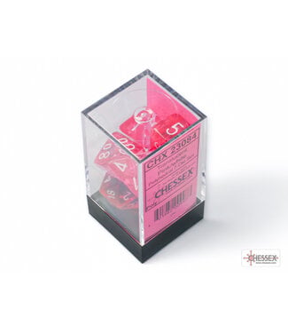 Chessex RPG Dice Set: Translucent Pink/White