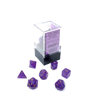 Chessex Mini RPG Dice Set: Borealis Royal Purple/Gold