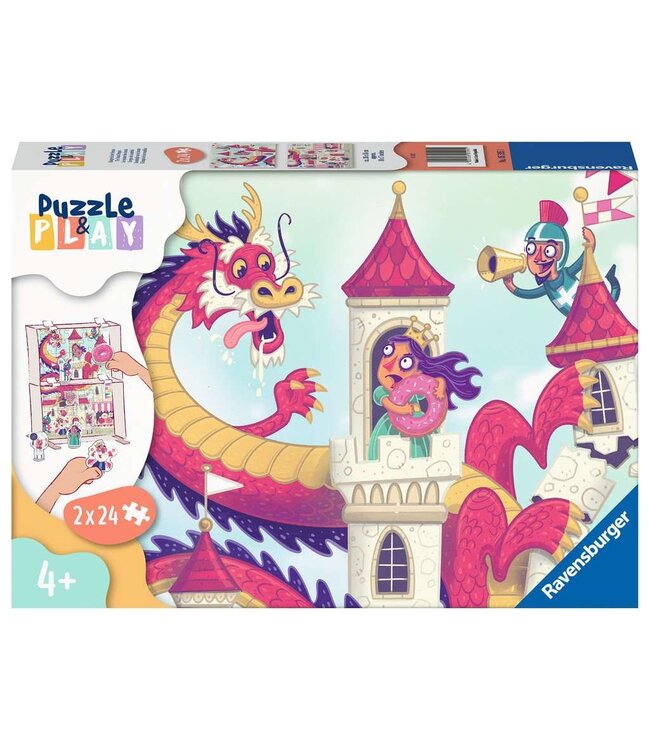 Puzzle & Play: Koninkrijk van de Donuts (2x 24 Teile)