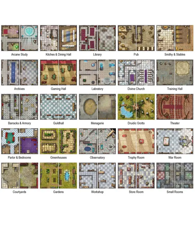 Loke BattleMats: Big Book of Battle Mats: Bastions & Strongholds