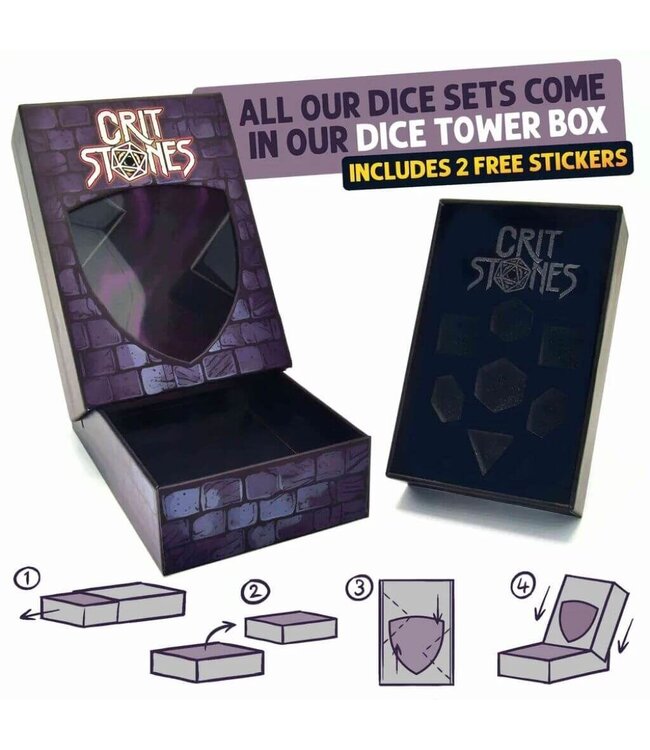 CritStones: Brutal Bane Metal - RPG Dice Set