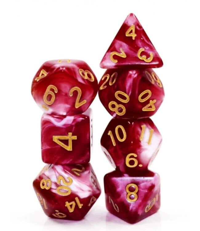 Foam Brain Games Cherry Cream - RPG Dice Set