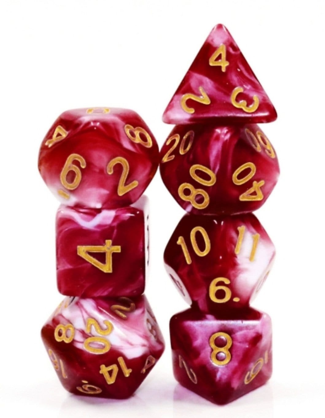 Foam Brain Games Cherry Cream - RPG Dice Set