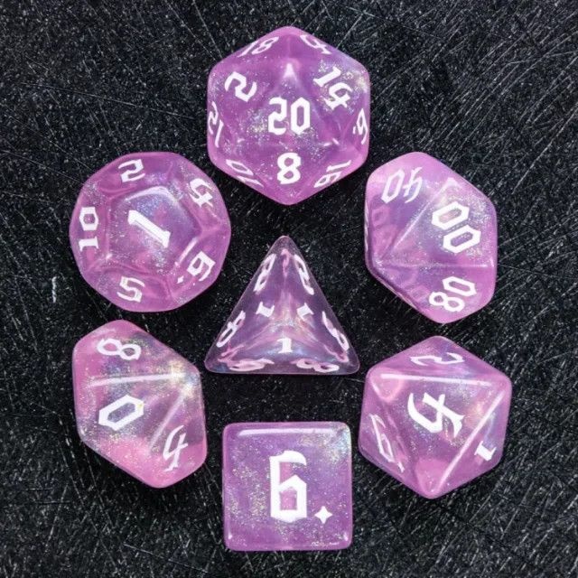 Foam Brain Games Violet Sparkle - RPG Dice