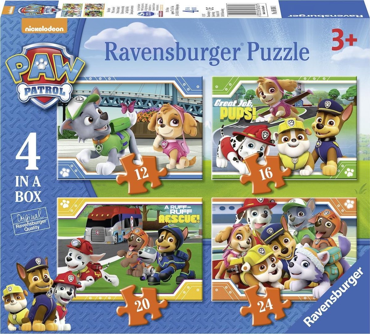 Ravensburger PAW Patrol - 4 Puzzles in a Box