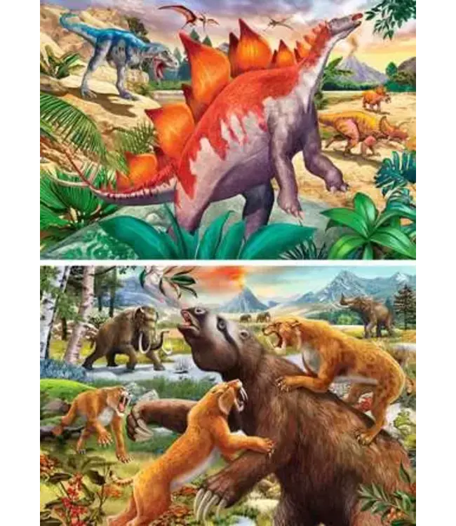 Wilde Oertijd Dieren (2x24 Stukjes)