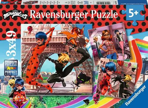 Ravensburger Miraculous: Lady Bug and Cat Noir (3 x 49 Stukjes)
