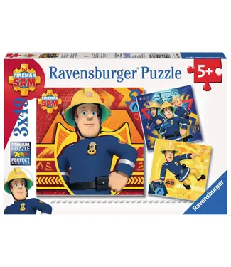 Ravensburger Brandweerman Sam, Bel bij Gevaar (3 x 49 Stukjes)