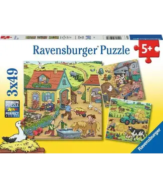 Ravensburger Op de Boerderij 3 in 1 (3 x 49 Teile)