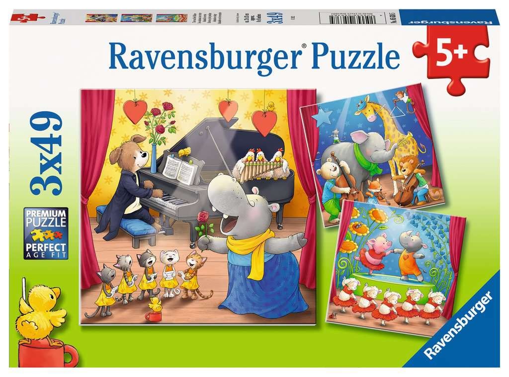 Ravensburger Dieren op het Podium 3 in 1 (3 x 49 Stukjes)