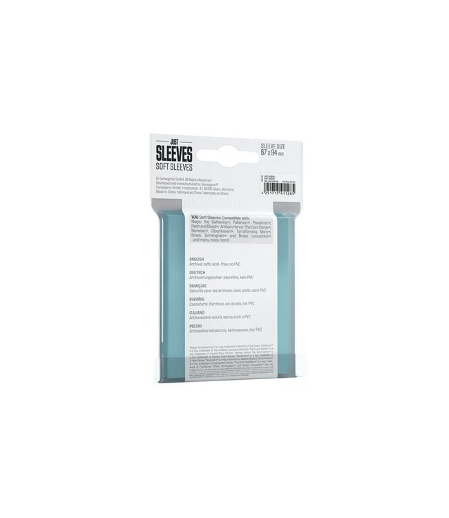 Gamegenic - Just Sleeves: Soft Sleeves (100 Sleeves)