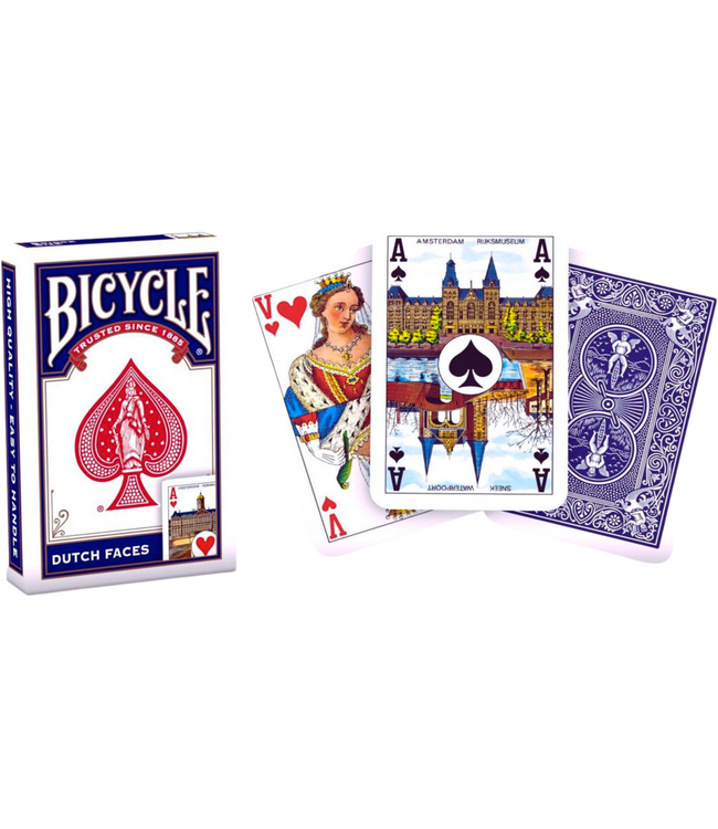 Bicycle Rider Back Speelkaarten Dutch Faces (Blau)