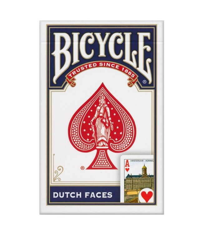 Bicycle Rider Back Speelkaarten Dutch Faces (Blau)