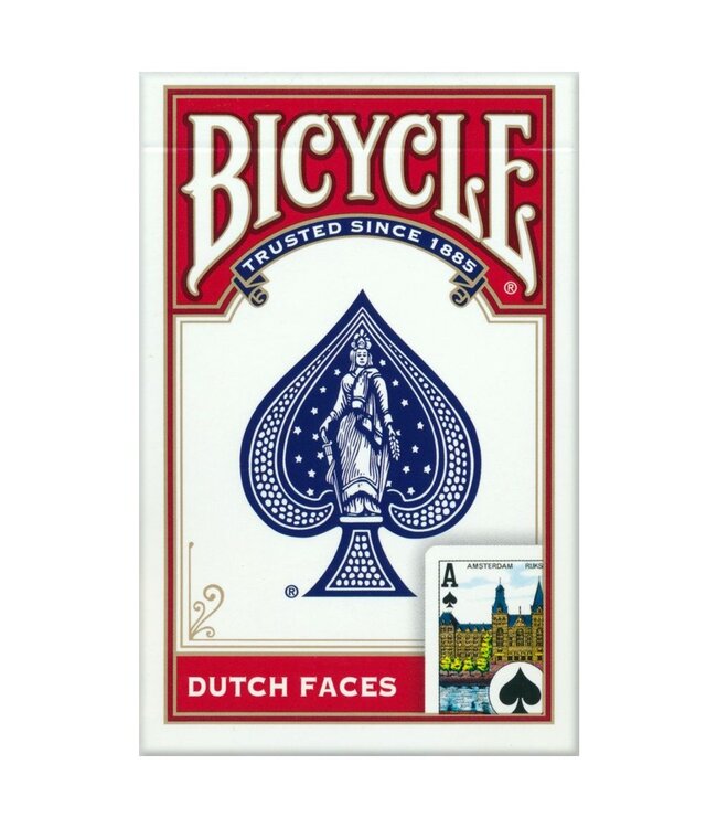 Bicycle Bicycle Rider Back Speelkaarten Dutch Faces (Rood)