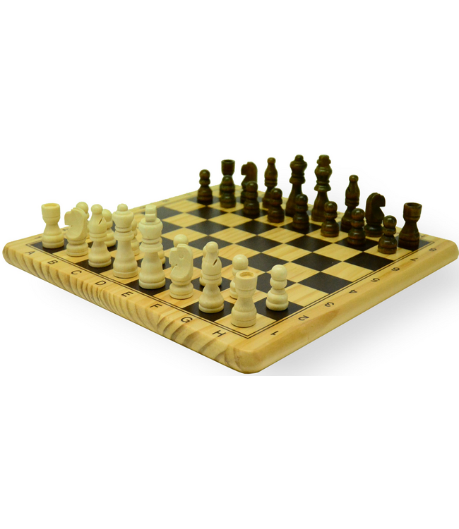 Schaak-Dam Set Hout (29 x 29 cm)