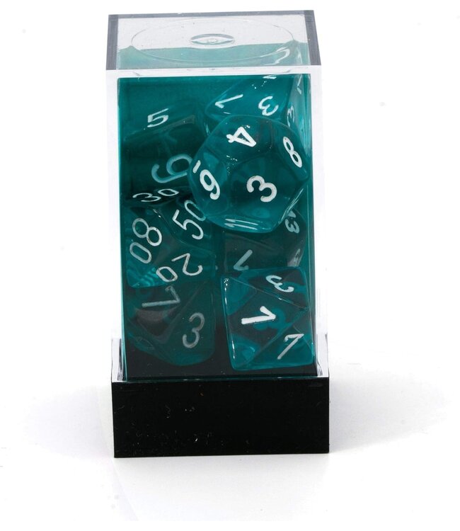 RPG Dice: Teal/White - RPG Dice Set