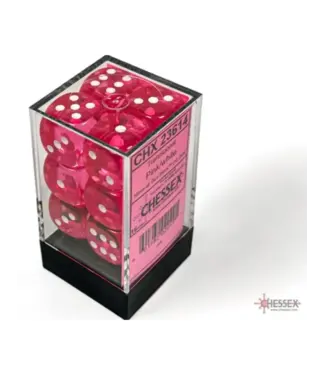 Chessex Dice Set: Translucent Pink/White