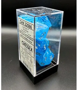 Chessex RPG Dice: Luminary Sky/Silver Mega-Hedral 7-Die Set