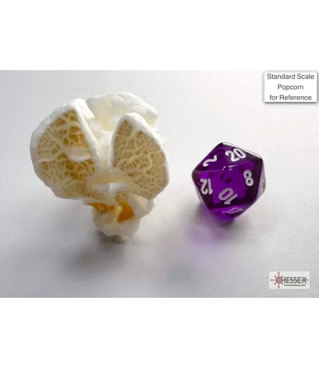 Mini RPG Dice Set: Translucent Purple/White - RPG Dice Set