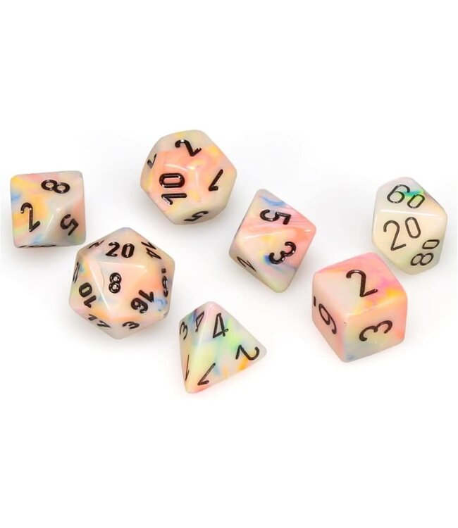 Mini RPG Dice: Festive Circus/Black - RPG Dice Set