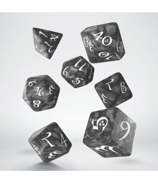Q-Workshop - Classic RPG Dice Set: Smoky & White
