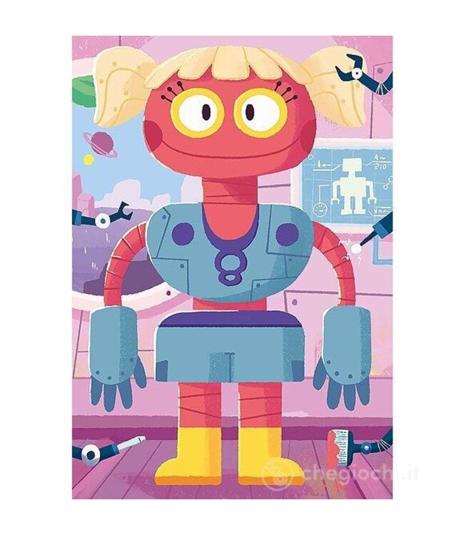 Mix & Match Puzzel: Robots (3x24 Pieces)