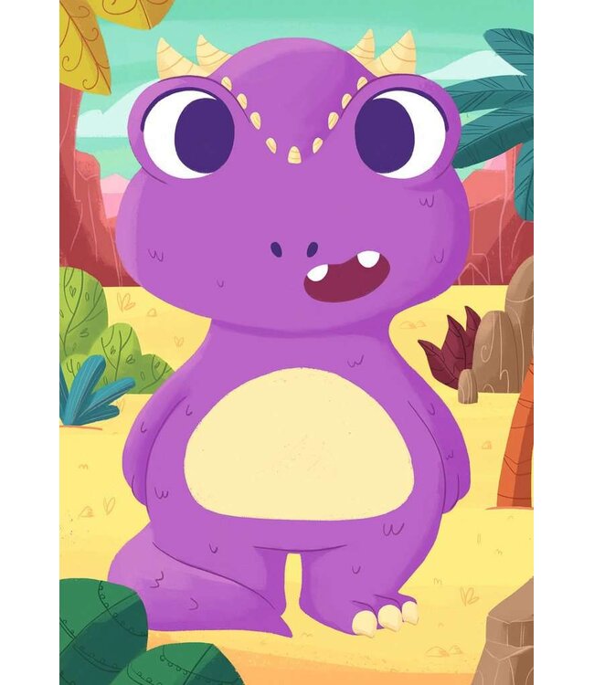 Mix & Match Puzzel: Schattige Dino's  (3x24 Pieces)