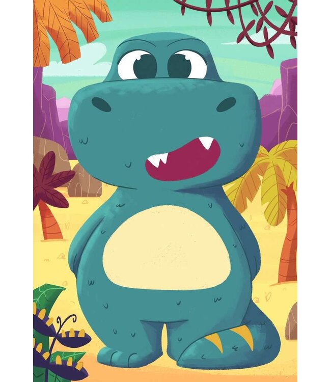 Mix & Match Puzzel: Schattige Dino's  (3x24 Pieces)