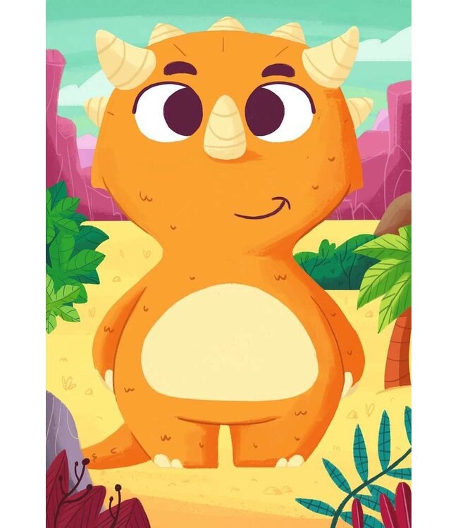 Mix & Match Puzzel: Schattige Dino's  (3x24 Pieces)