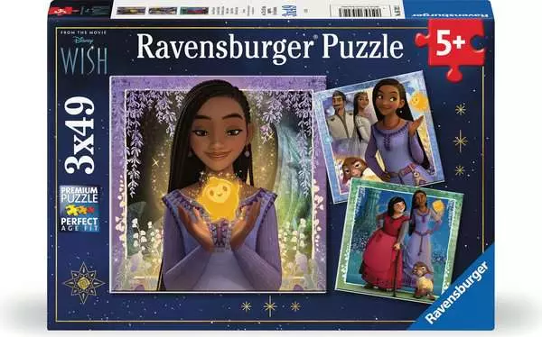 Ravensburger Disney Wish: Asha's Wens (3 x 49 Stukjes)