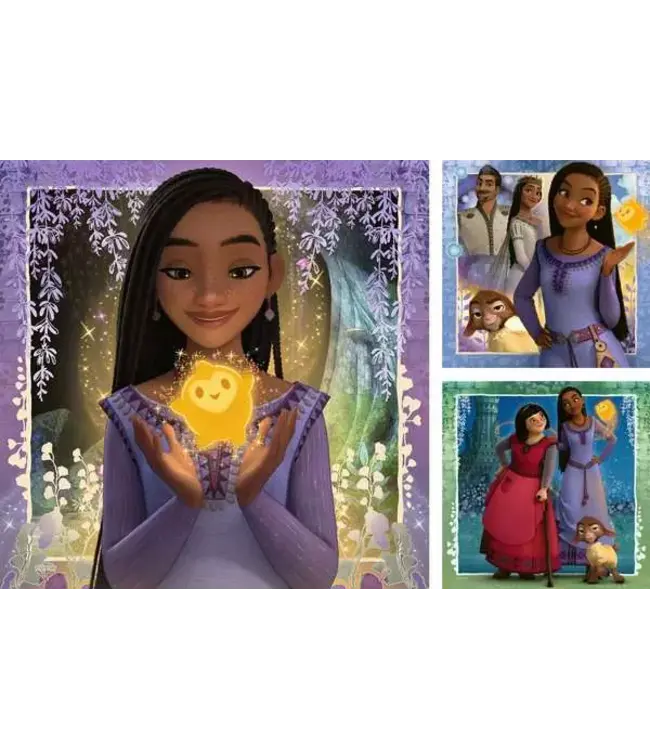 Disney Wish: Asha's Wens (3 x 49 Teile) - Puzzle