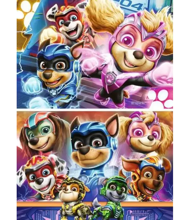 Paw Patrol: Een Onoverwinnelijk Team (2x 12 Pieces) - Puzzle