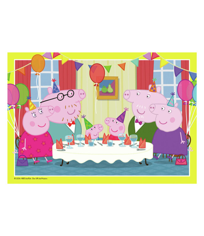 Feestje met Peppa (2x12 Pieces) - Puzzle