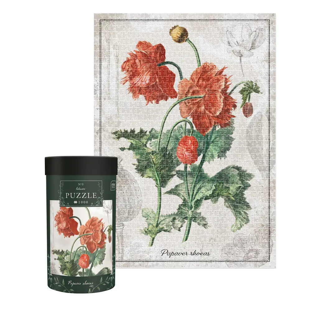 Interdruk Puzzle Botanic: Poppy (1000 Stukjes)