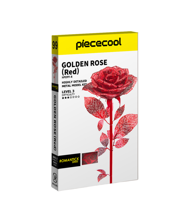 Piececool: Red Rose – 3D Metal Model Kit