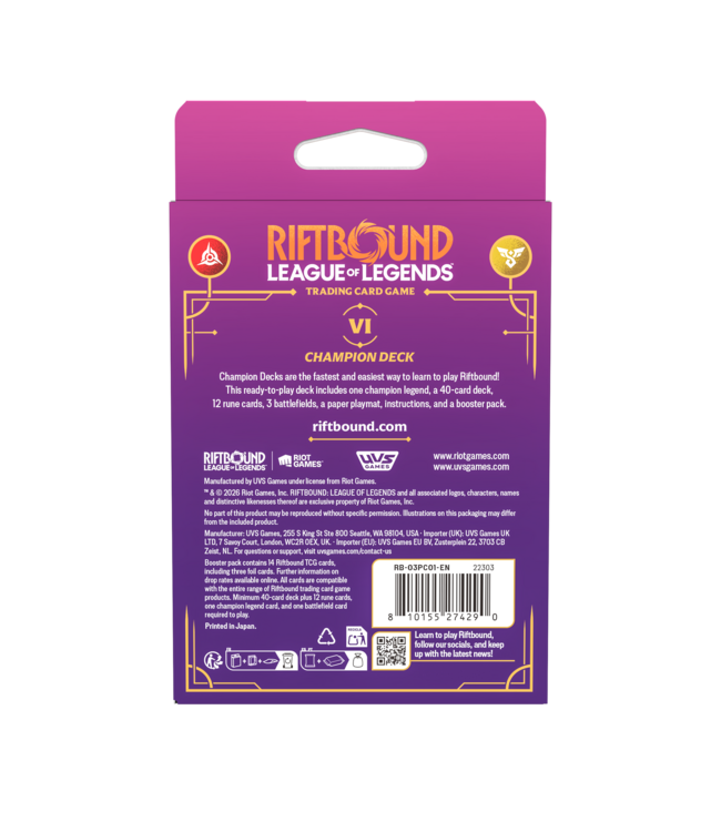 Riftbound Starter Deck: Unleashed - Vi Champion Deck