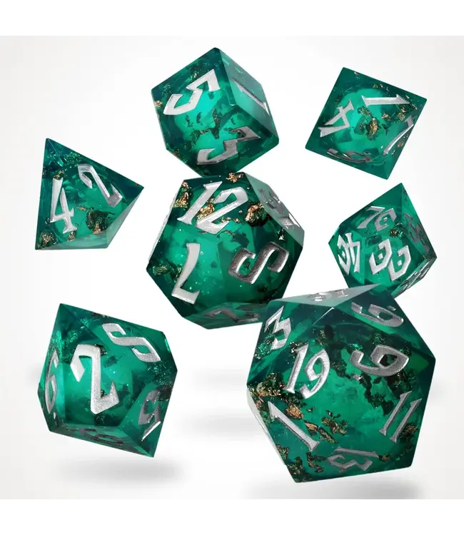 RPG Dice Set - CritStones: Forest Fountain Liquid Core