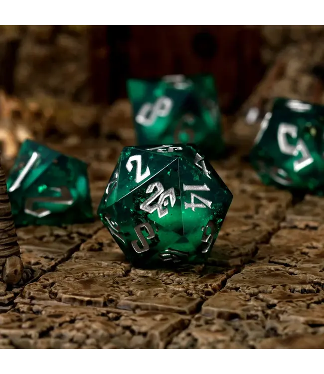 RPG Dice Set - CritStones: Forest Fountain Liquid Core
