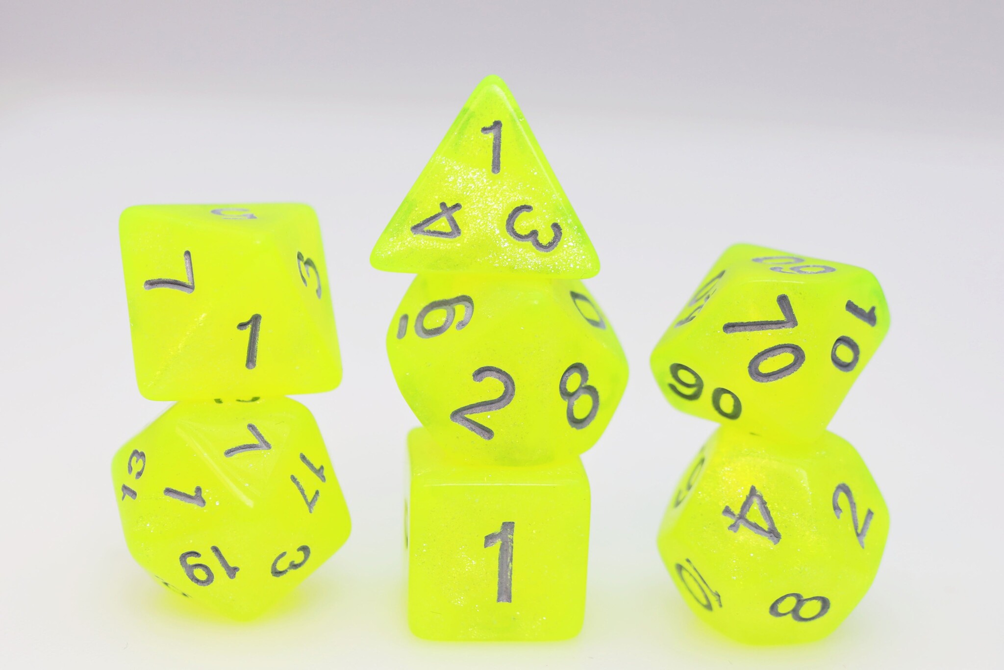 Foam Brain Games RPG Dice Set: Radioactive Lemonade