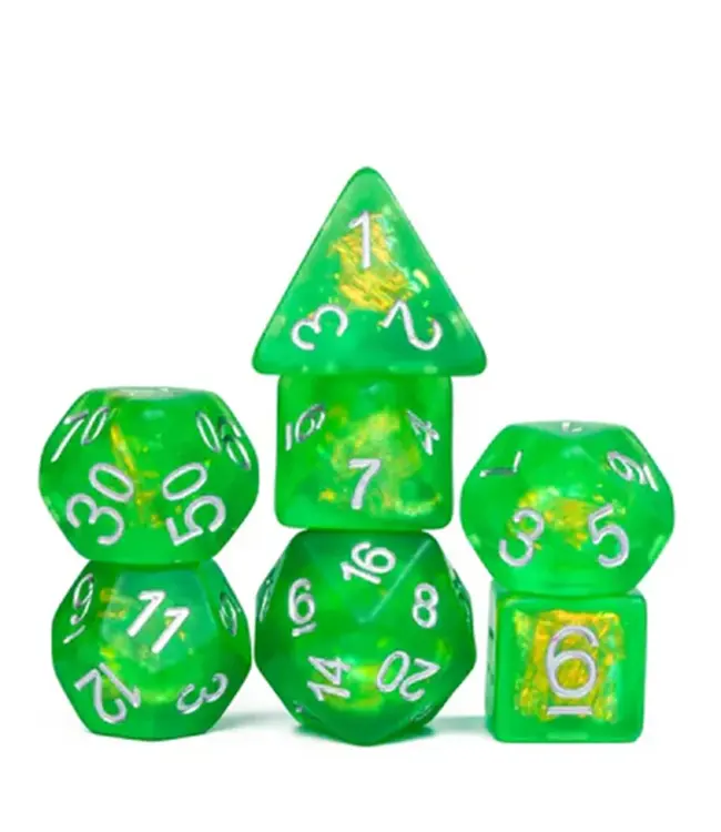 Foam Brain Games RPG Dice Set: Radioactive Ore